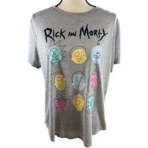 Adult Swim Rick And Morty Short Sleeve Grey T Shirt Junior Size XXL 19 New NWOT